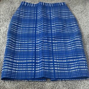 Banana Republic Blue Patterned Women's pencil Skirt